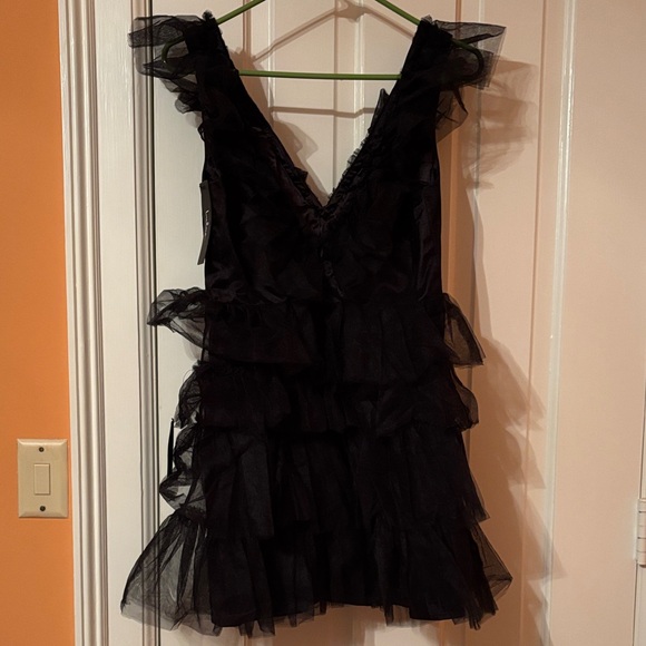 Lulu's Black Ruffled Mini Dress - Picture 3 of 5